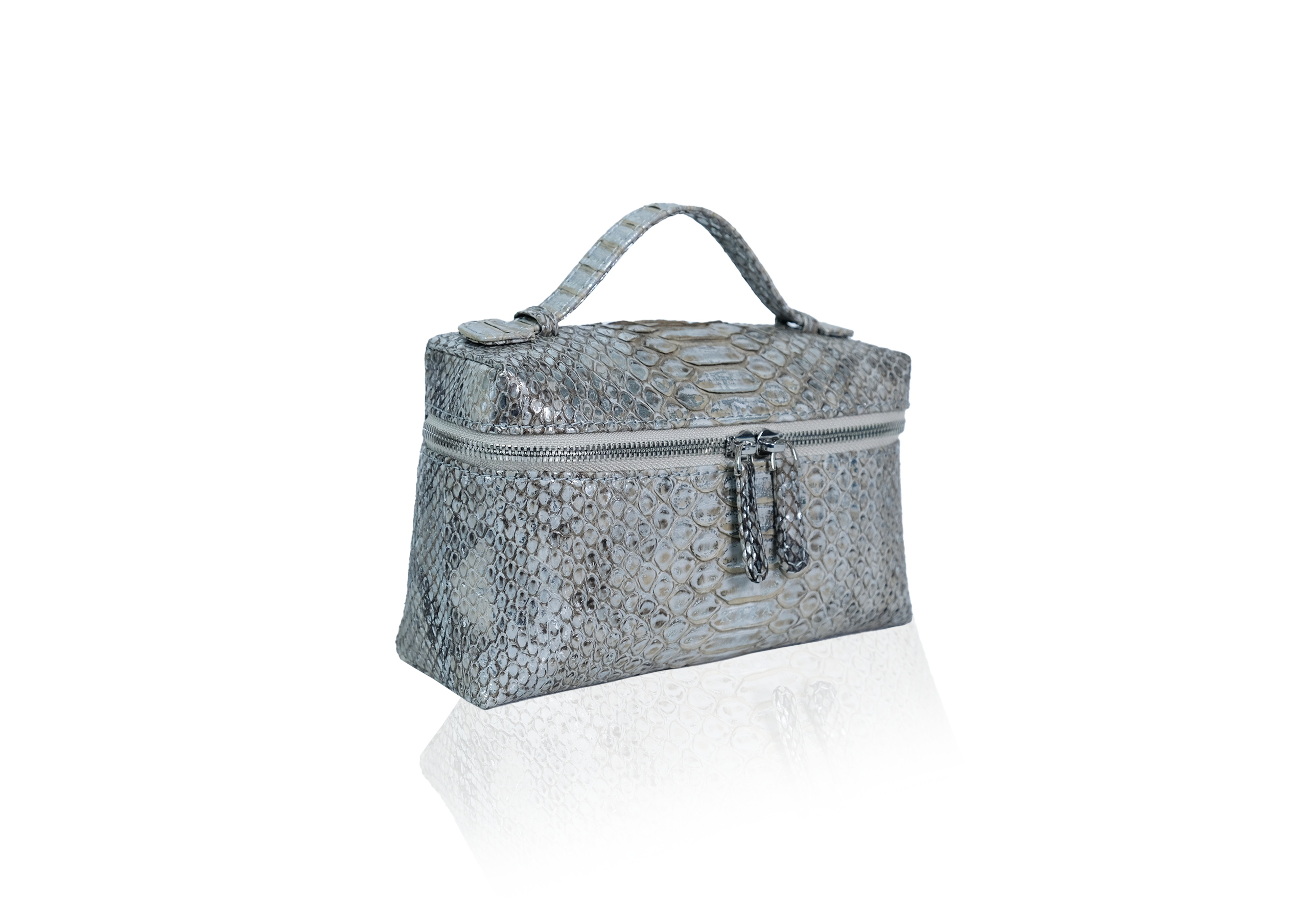 Picco Bag in Precious Leather - Silver Grey - Image 2