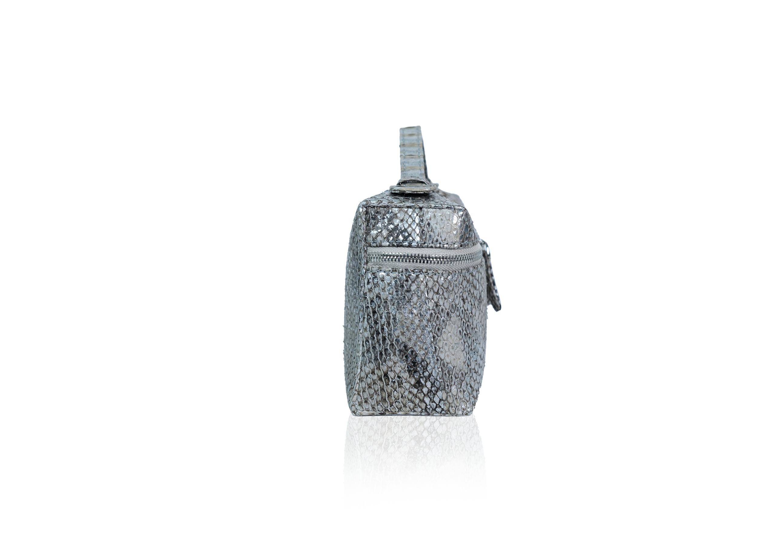 Picco Bag in Precious Leather - Silver Grey - Image 3
