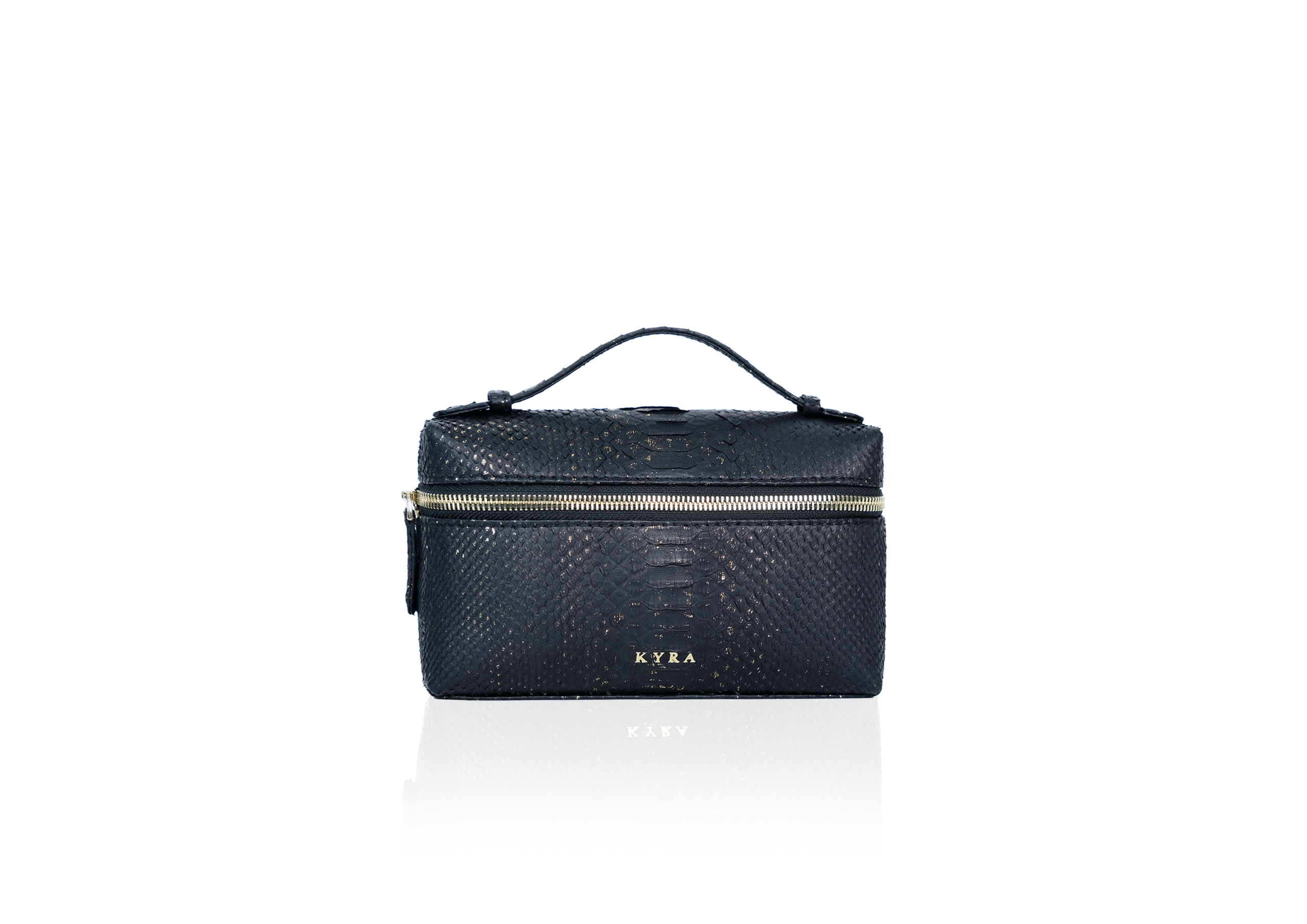 Picco 19 Bag in Precious Leather – Black Rain Gold
