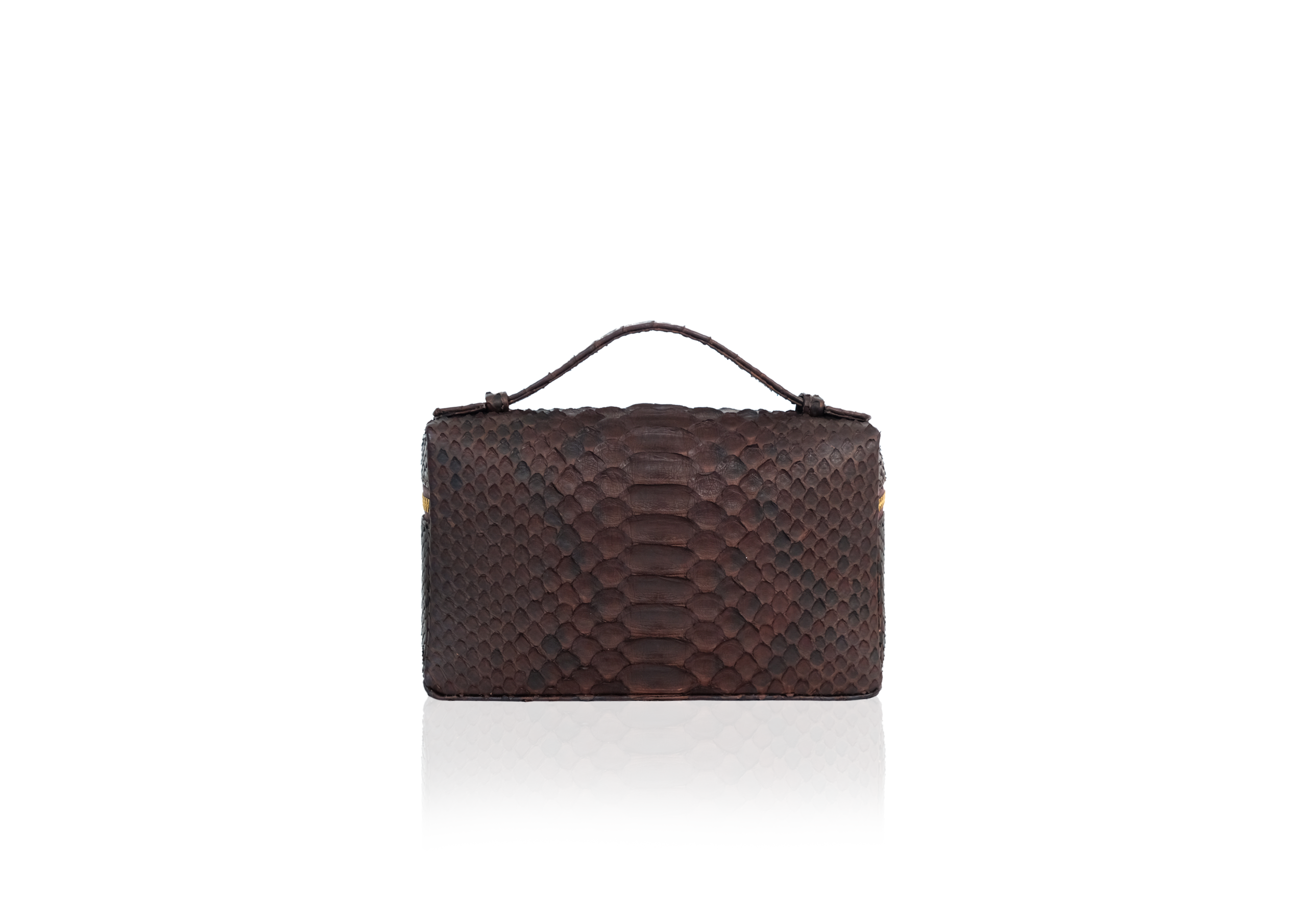Picco 19 Bag in Precious Leather - Dark Brown - Image 4