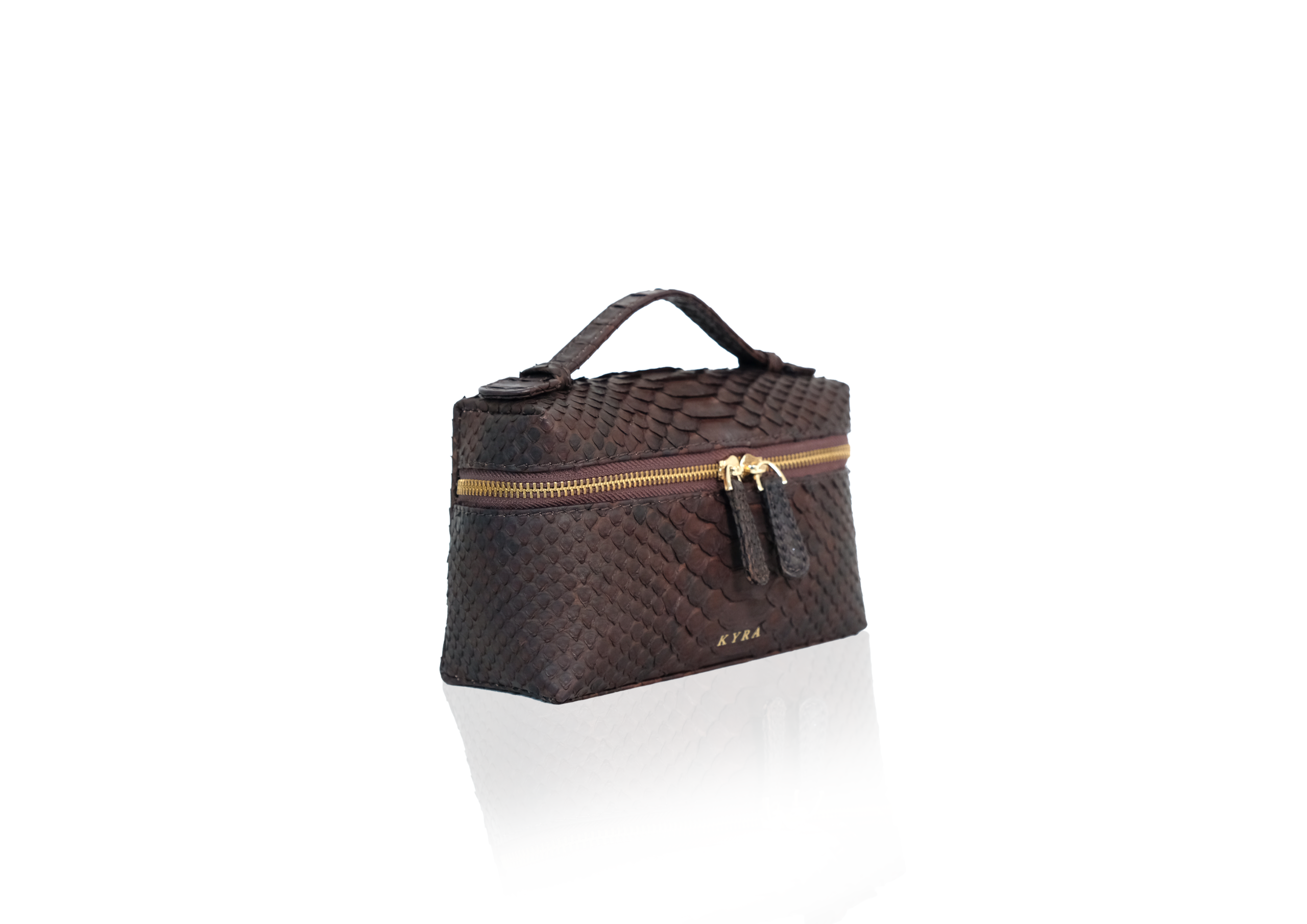 Picco 19 Bag in Precious Leather - Dark Brown - Image 2