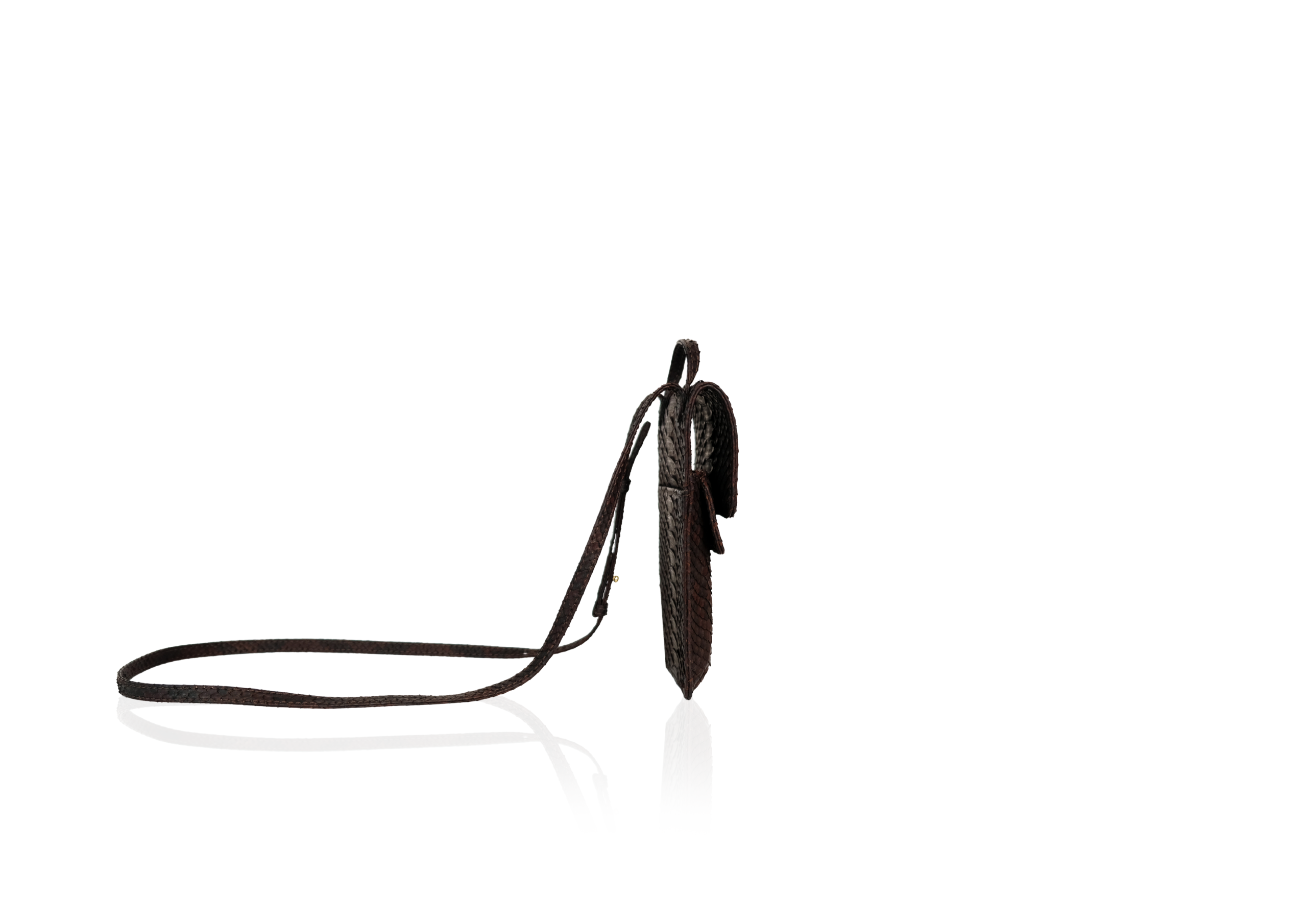 Rubby Phone Bag in Dark Brown - Image 2
