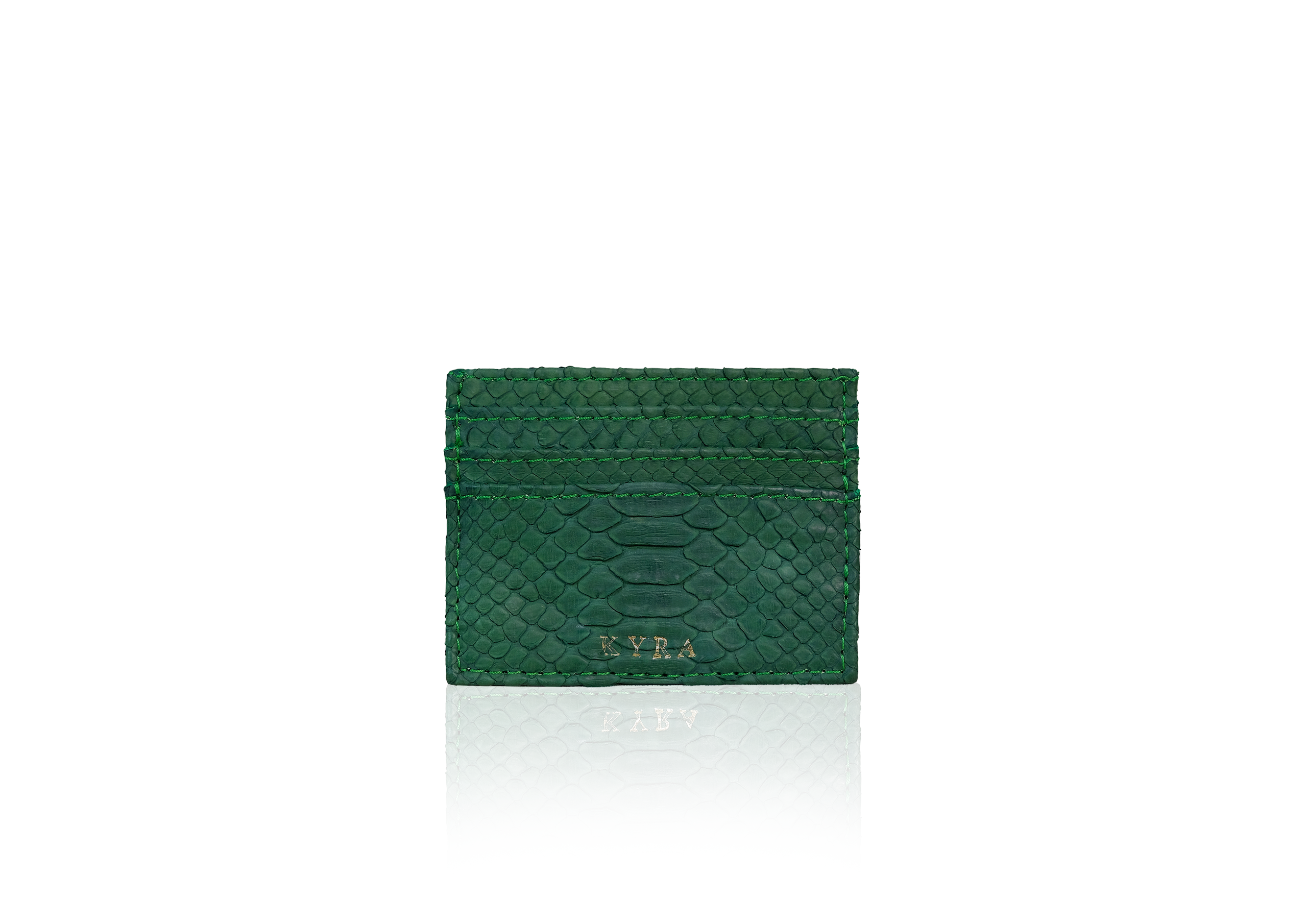 Card Holder Python Hunter Green