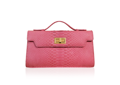 Baby Pink Python Leather Bag