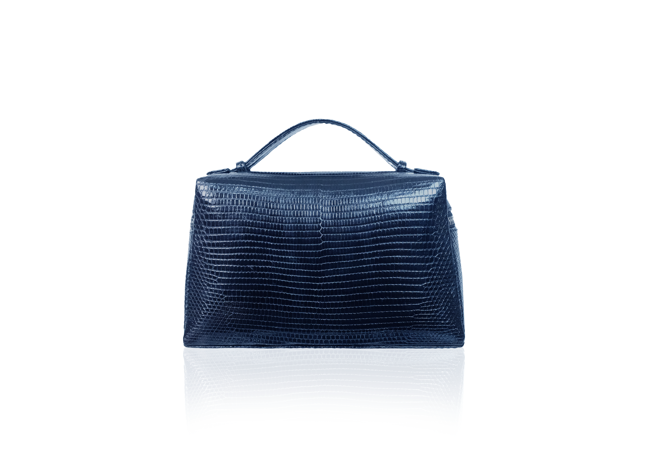 Picco Bag in Precious Leather - Navy Lizard - Image 4