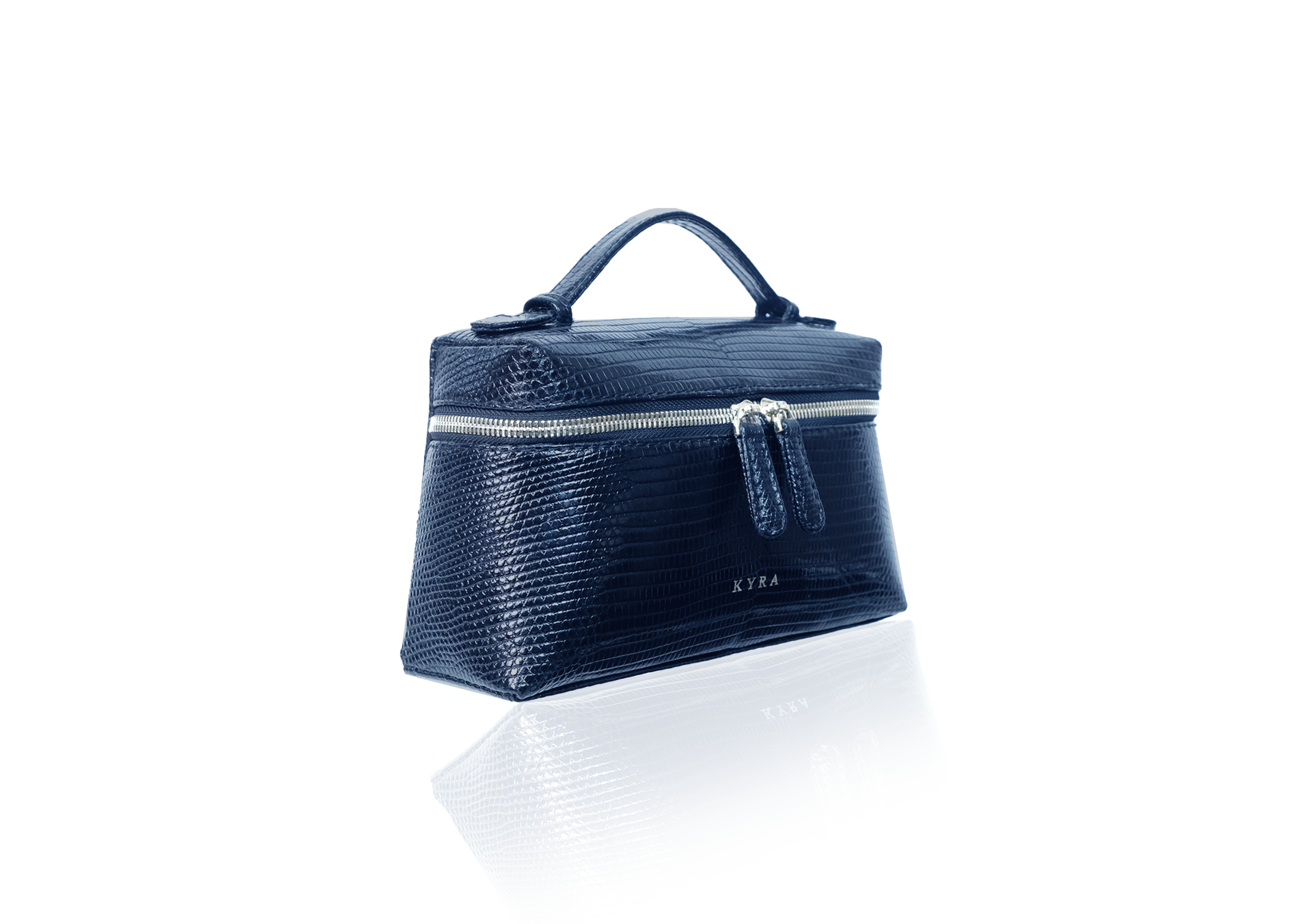 Picco Bag in Precious Leather - Navy Lizard - Image 2