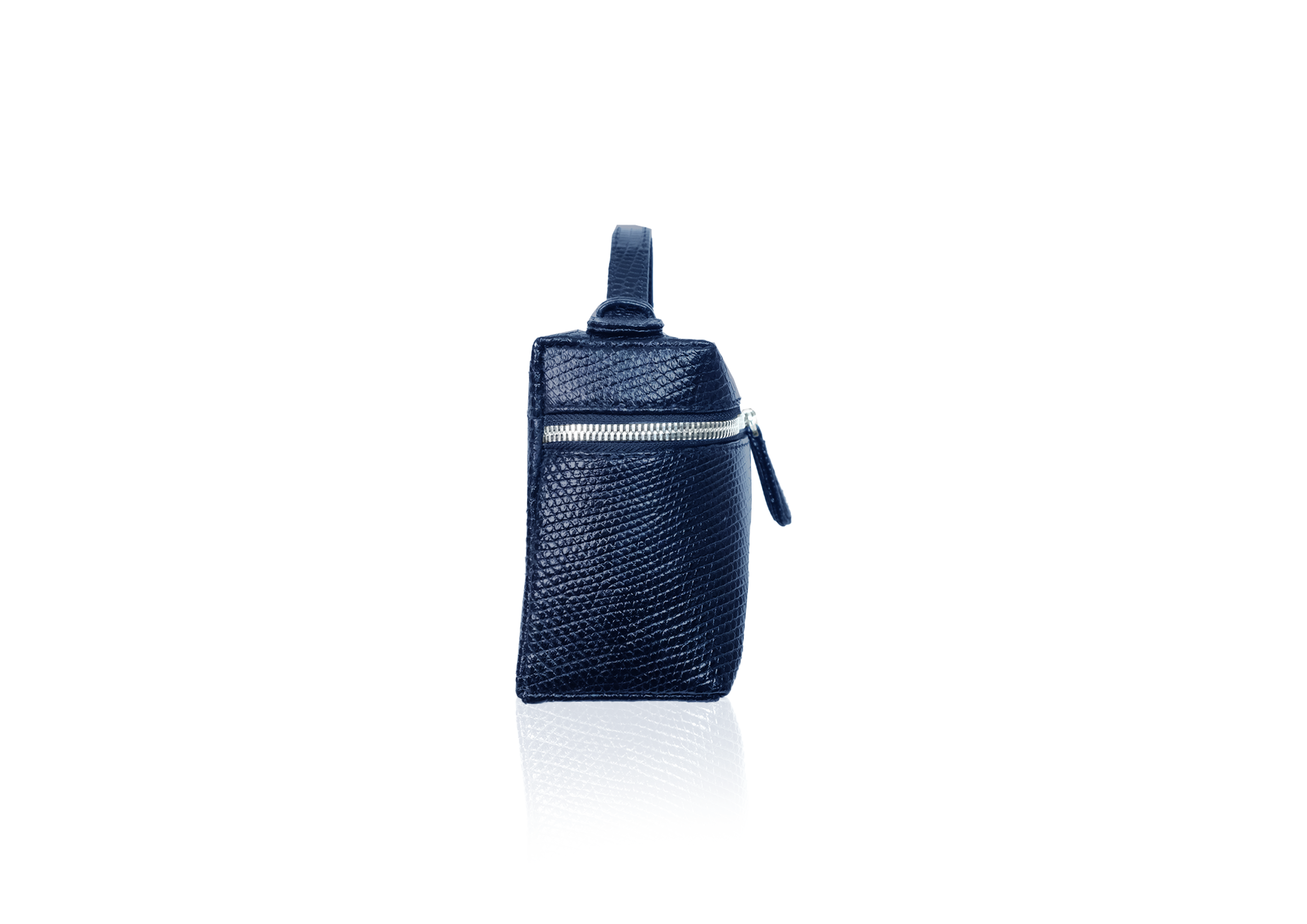 Picco Bag in Precious Leather - Navy Lizard - Image 3