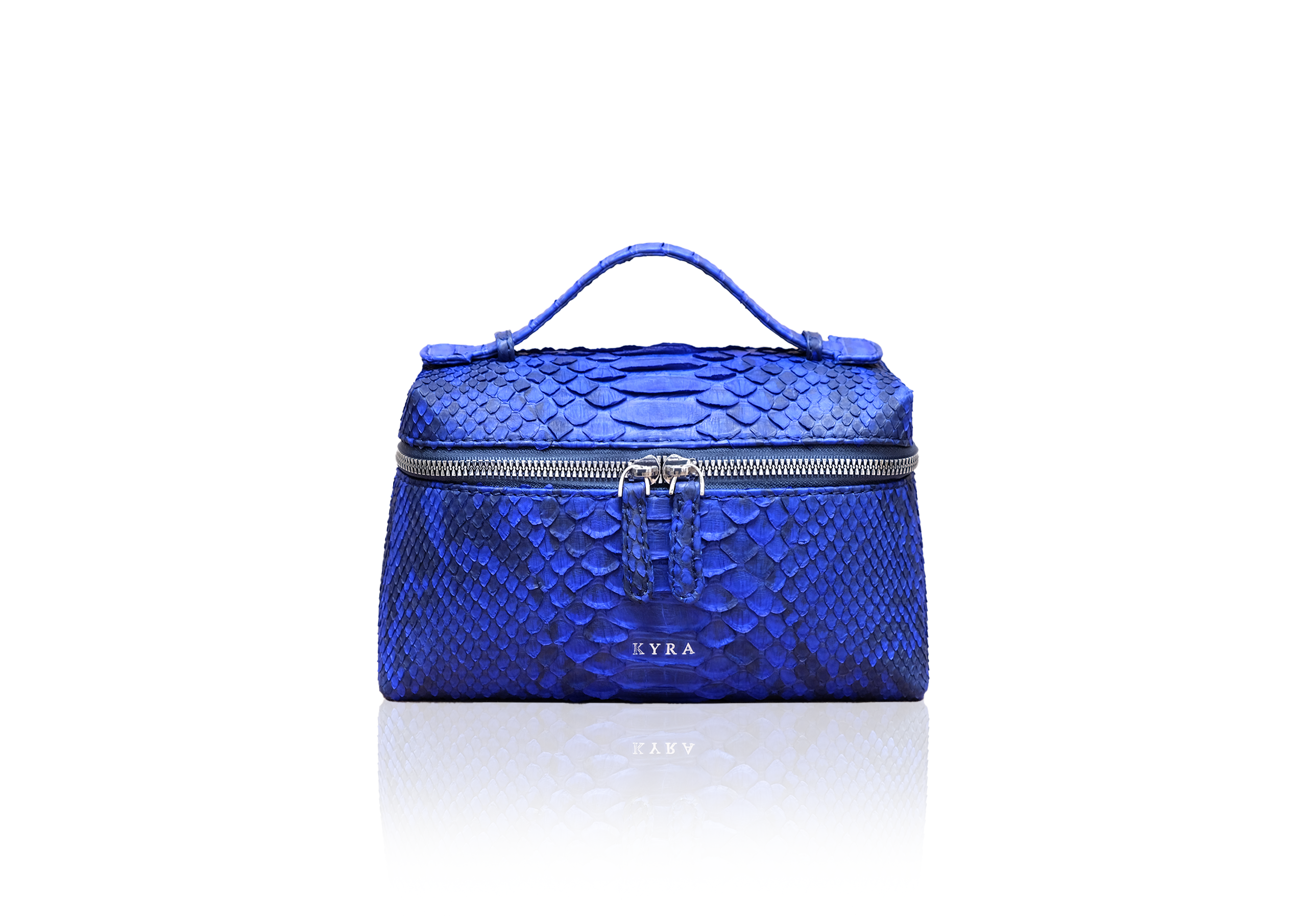 Electric Blue Python Leather Bag
