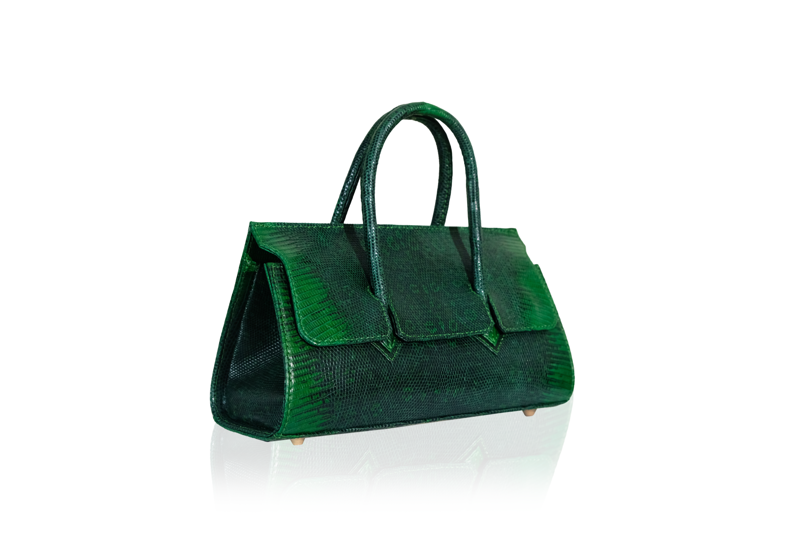 Adriana Lungo in Emerald Green Lizard - Image 3