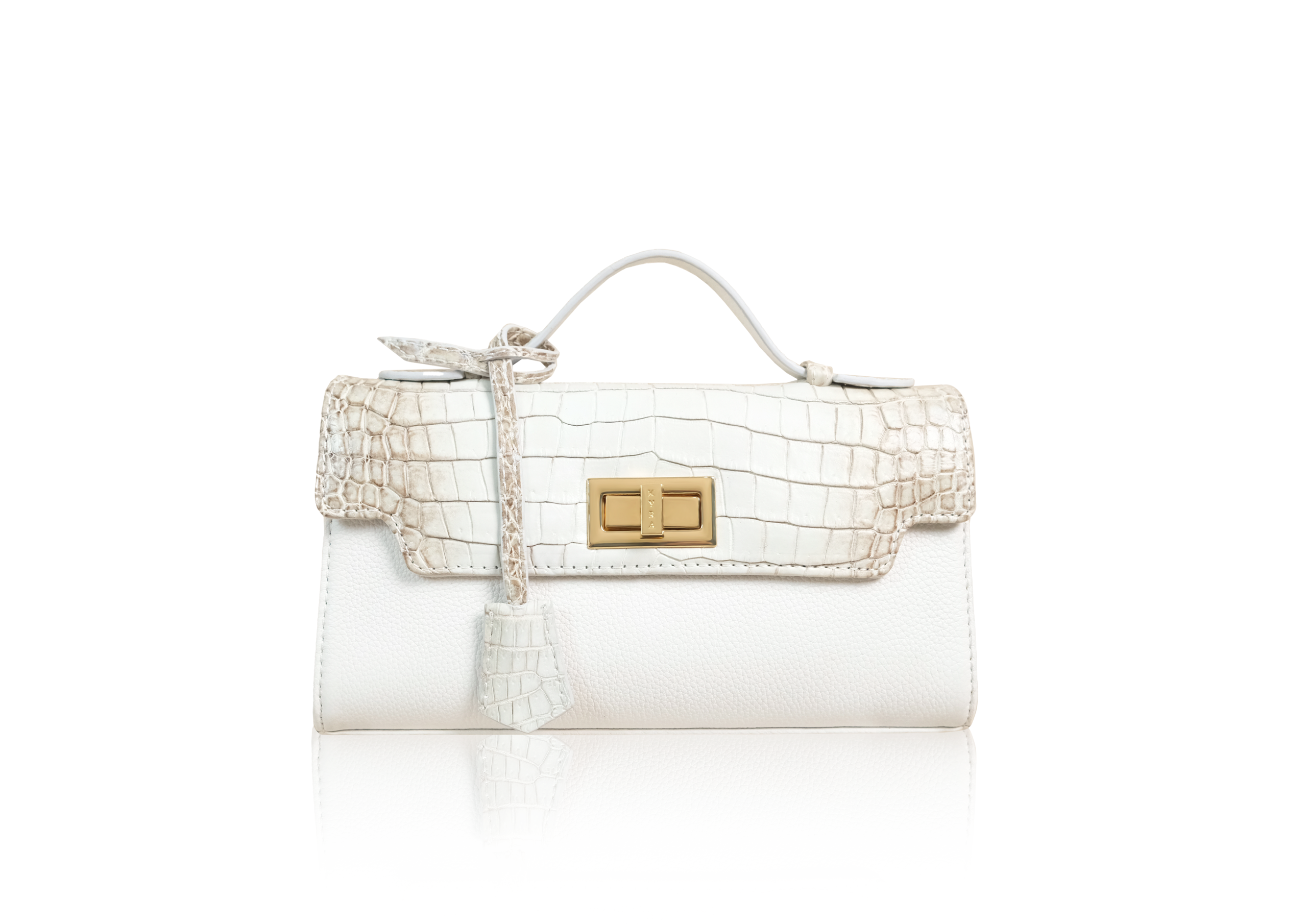 Luna 25 White Calf with Croco Himalayan Flap