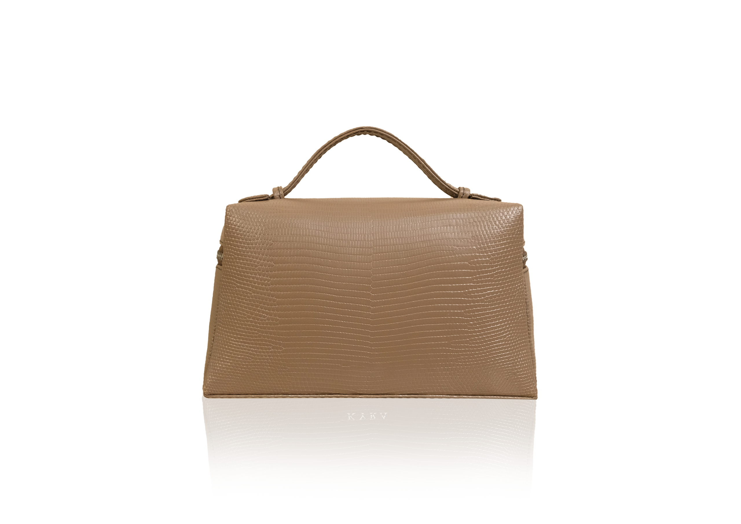 Picco Bag in Precious Leather - Taupe Lizard - Image 5