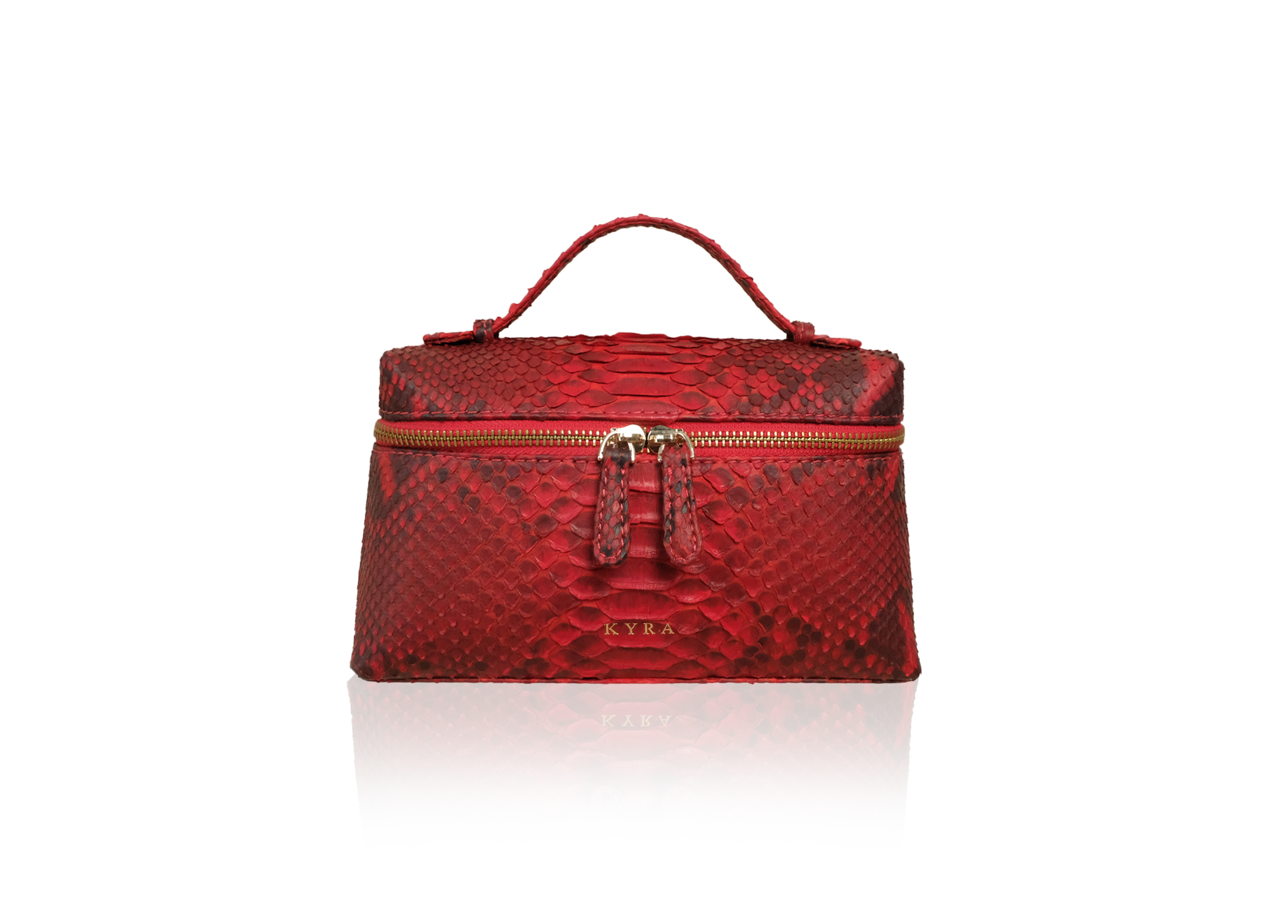 red solid python purse