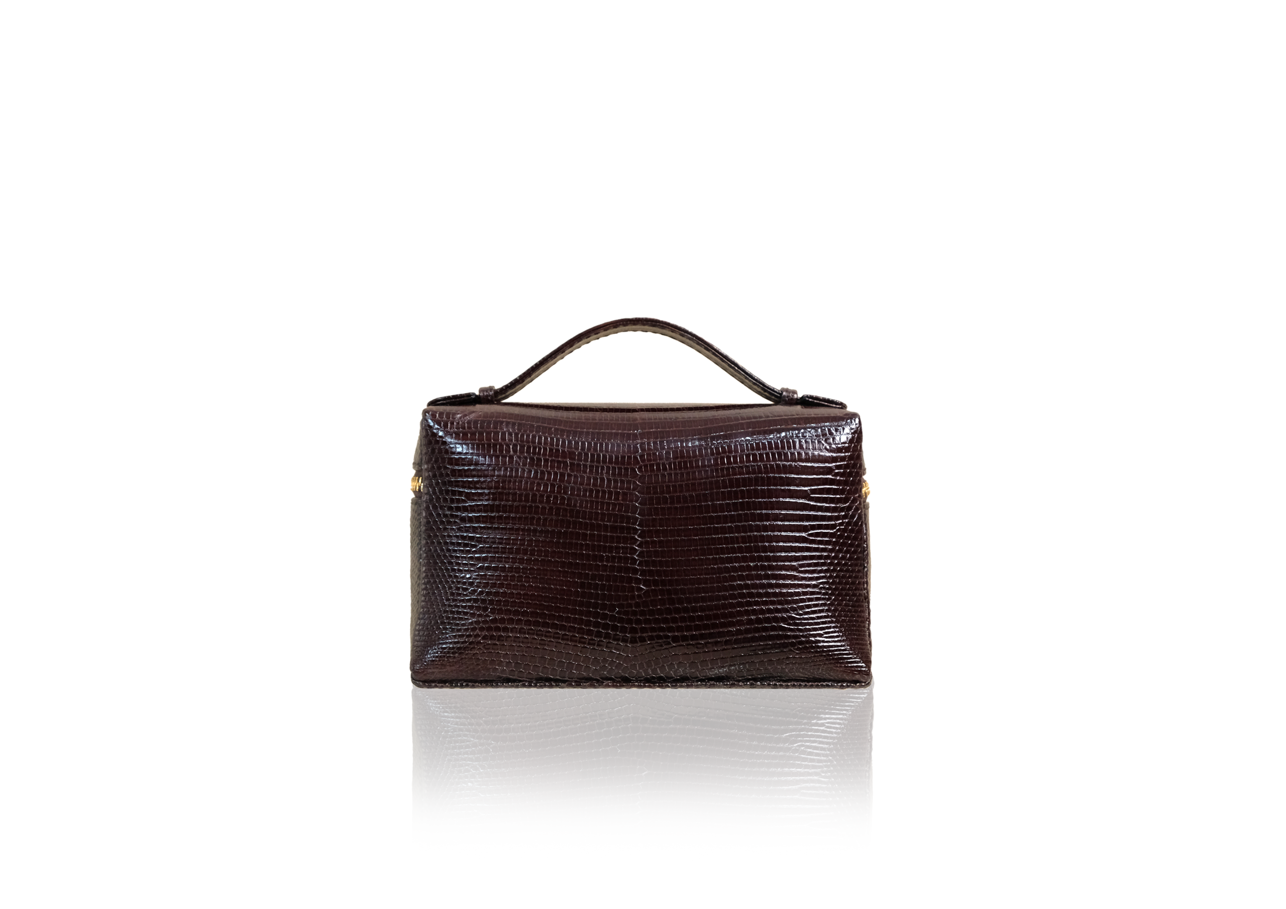 Picco 19 Bag in Precious Leather - dark brown lizard - Image 5
