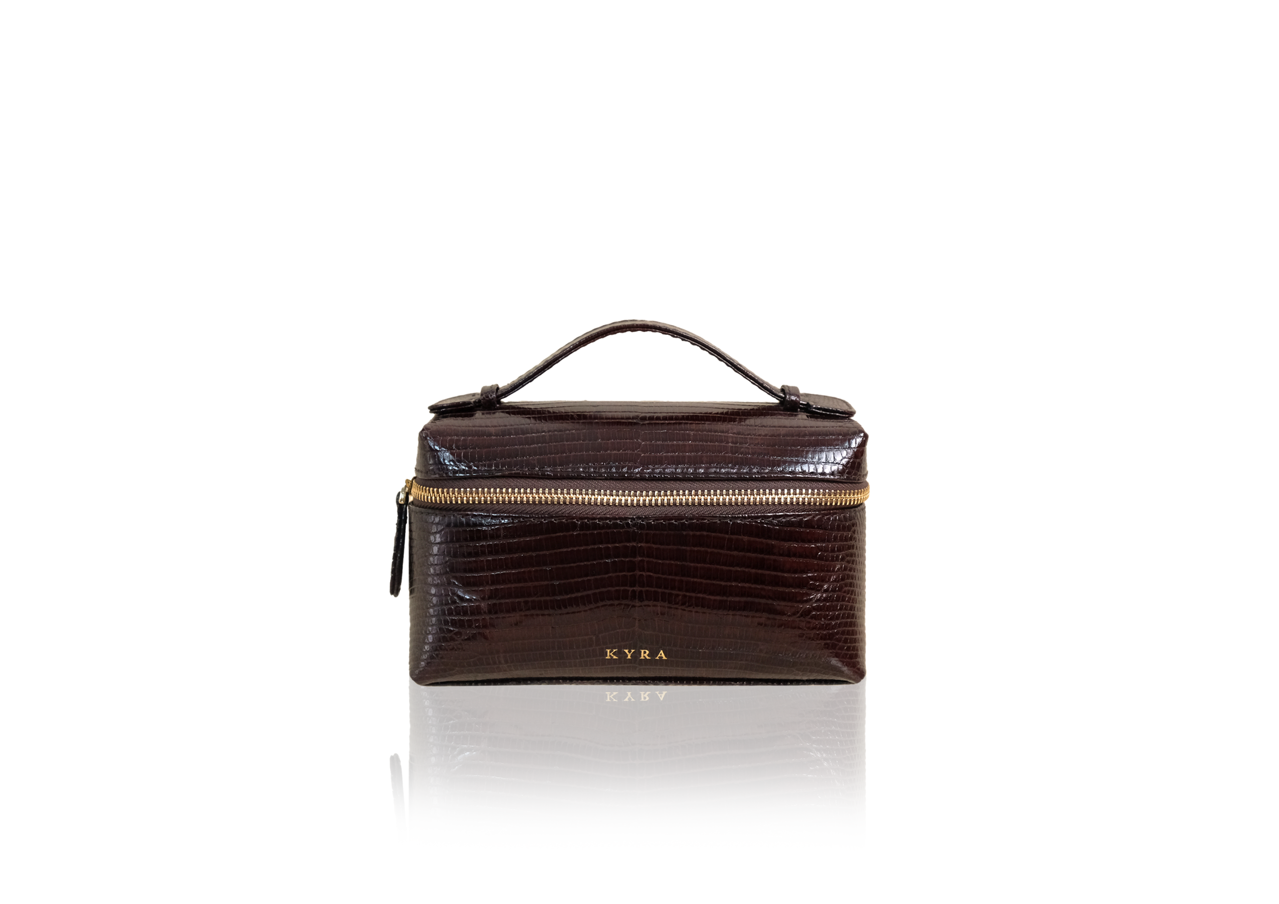 Picco 19 Bag in Precious Leather - dark brown lizard - Image 2