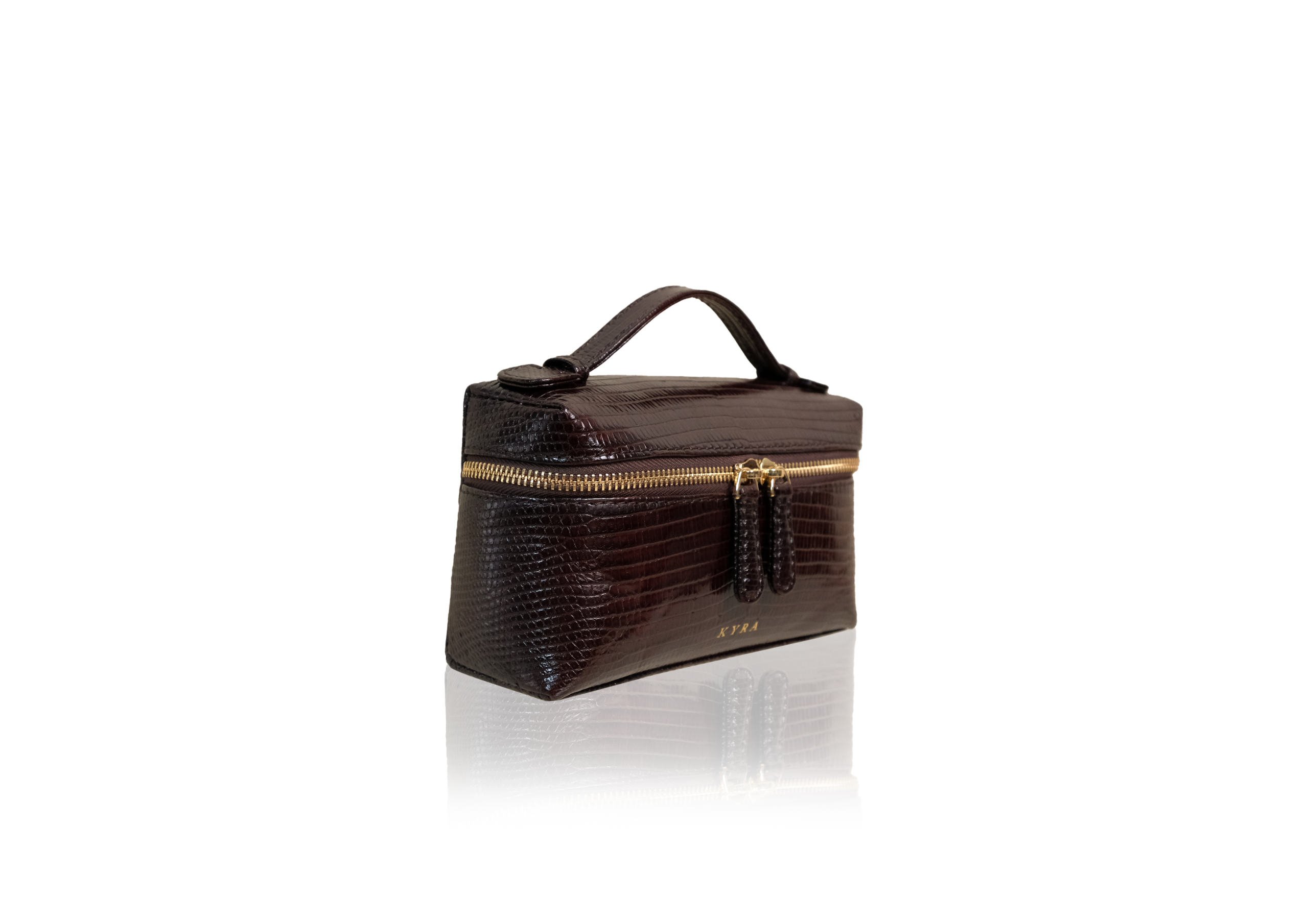 Picco 19 Bag in Precious Leather - dark brown lizard - Image 3
