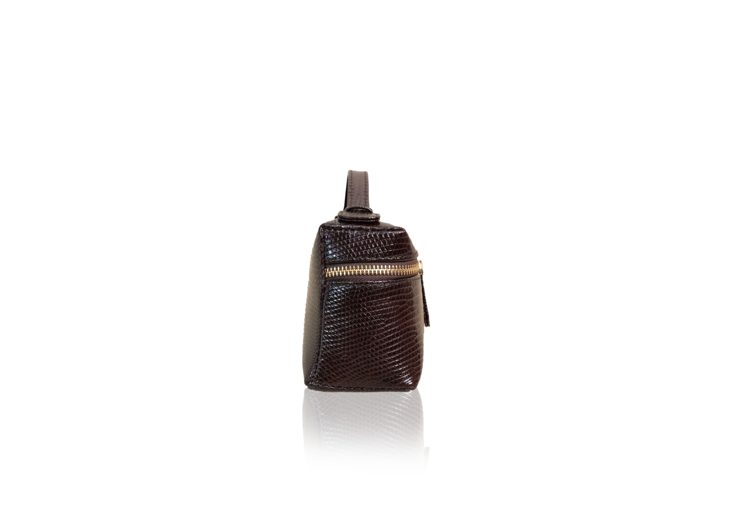 Picco 19 Bag in Precious Leather - dark brown lizard - Image 4