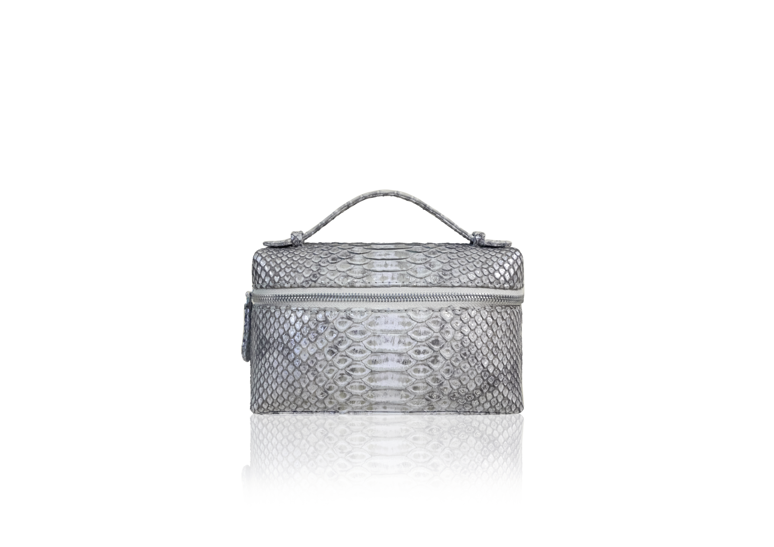 Picco 19 Bag in Precious Leather - Silver Grey - Image 2