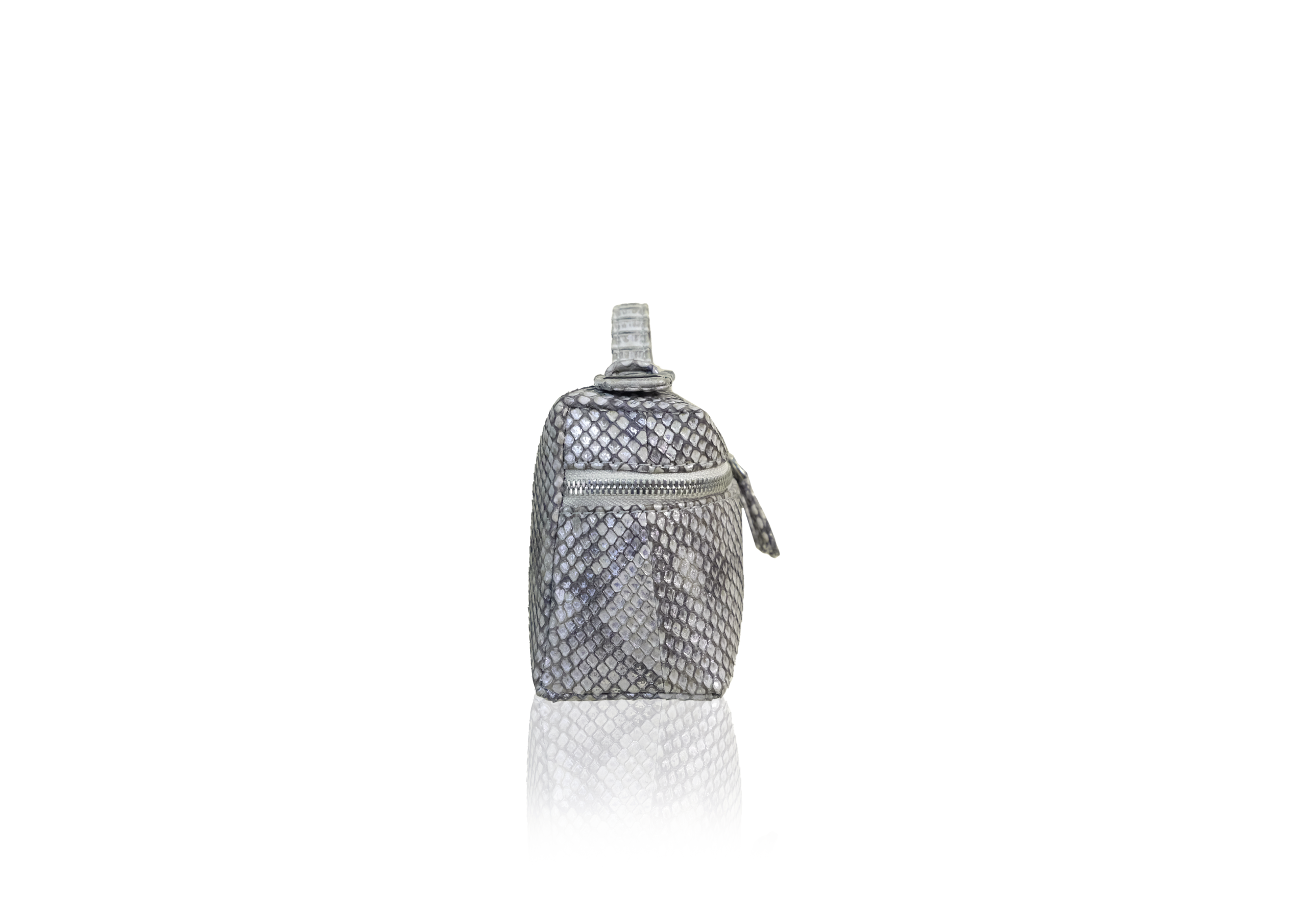Picco 19 Bag in Precious Leather - Silver Grey - Image 4