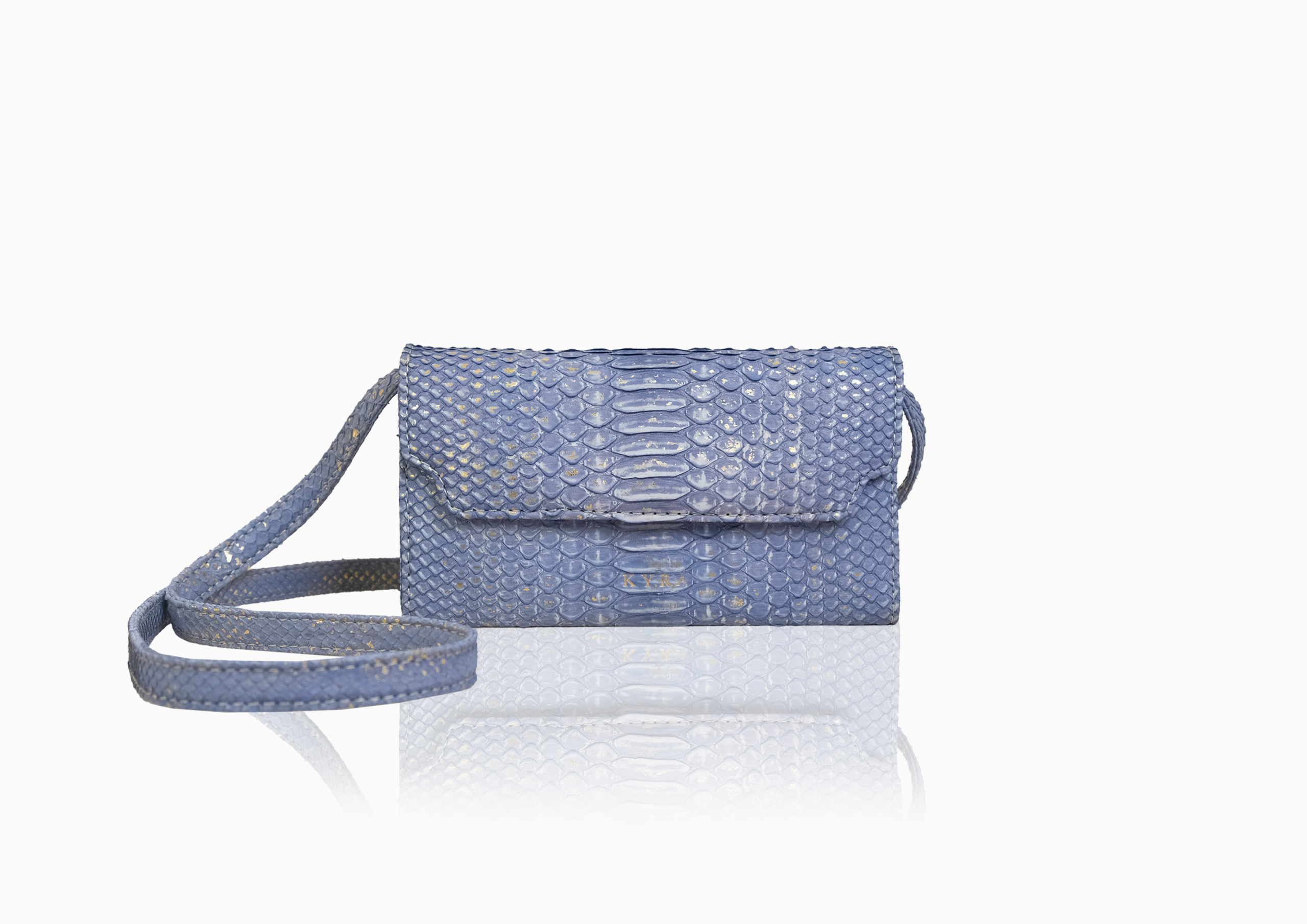 Sophia Purse in Dusty Blue Gold - Image 3