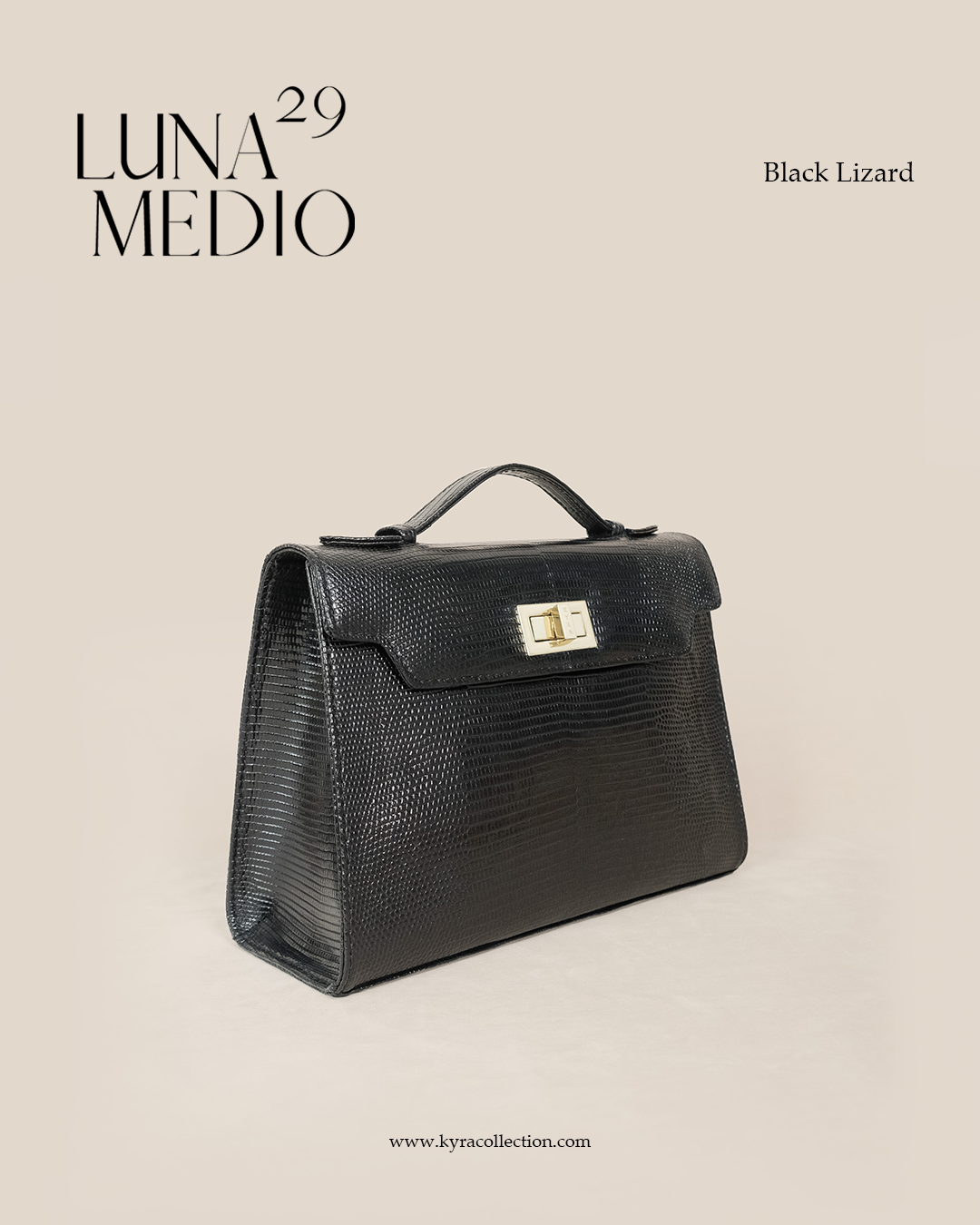 tas kulit lizard wanita warna hitam elegan dan mewah