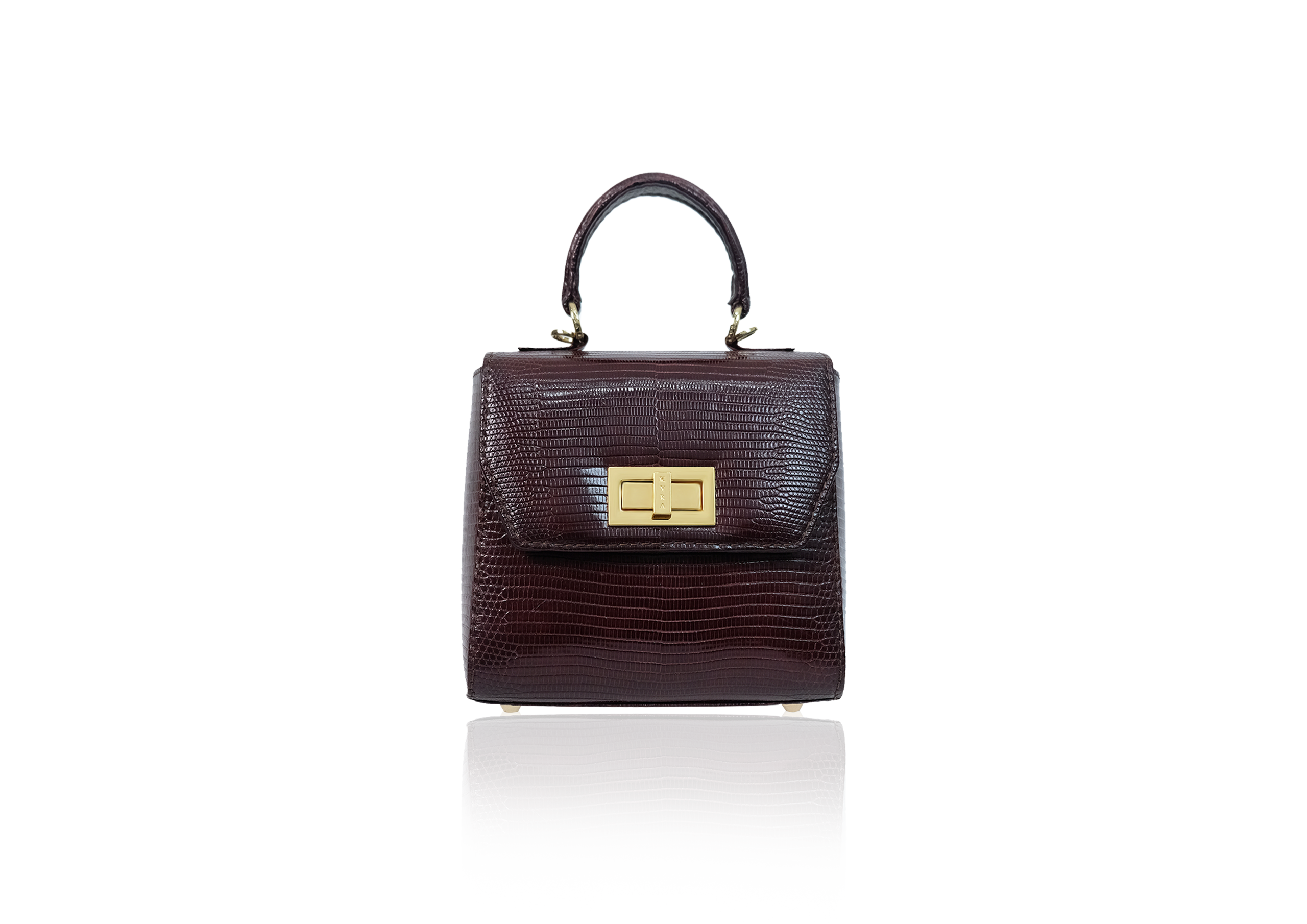 Luna Square in Oxblood Lizard