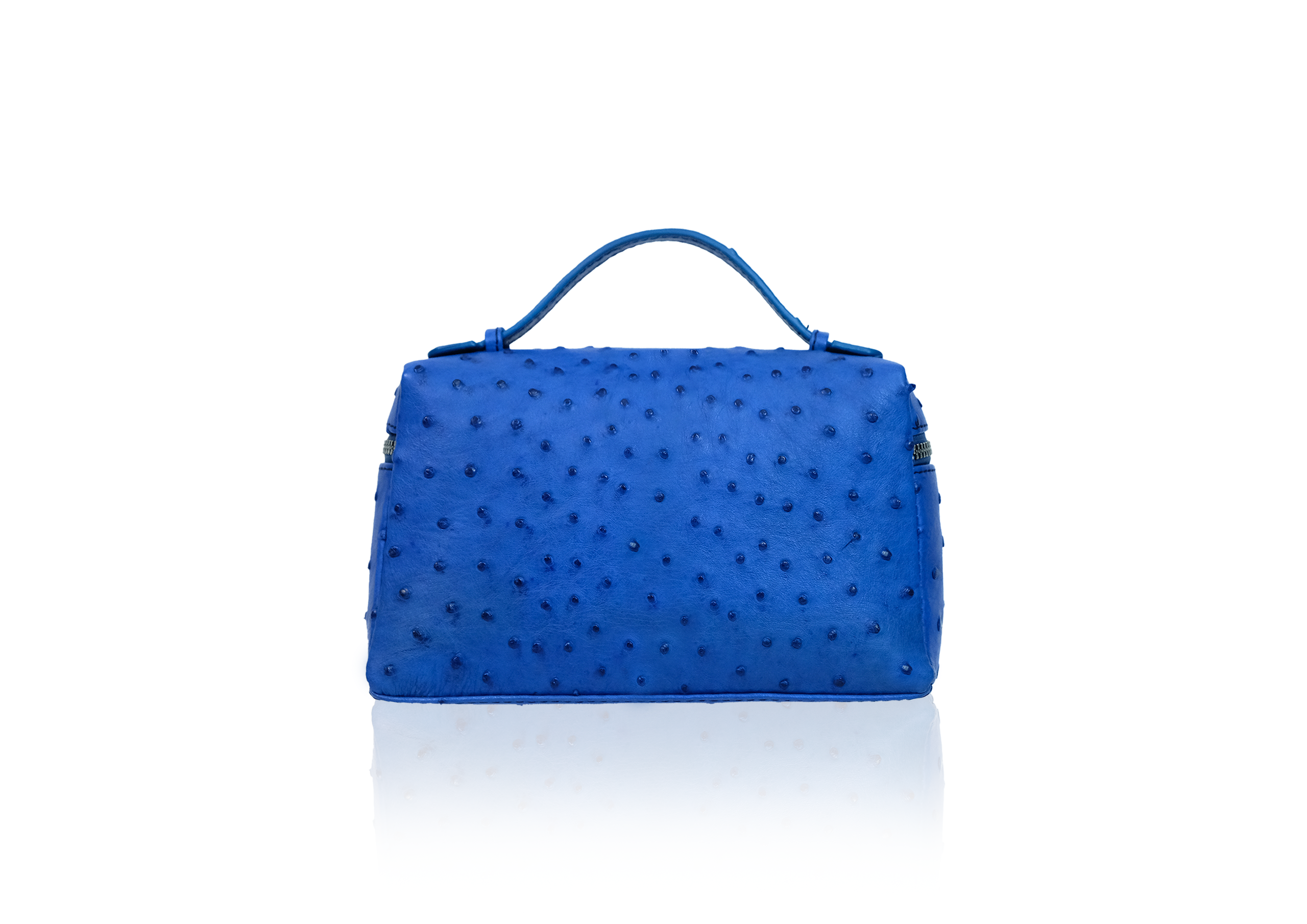 Picco Bag in Ostrich Leather - Electric Blue - Image 4