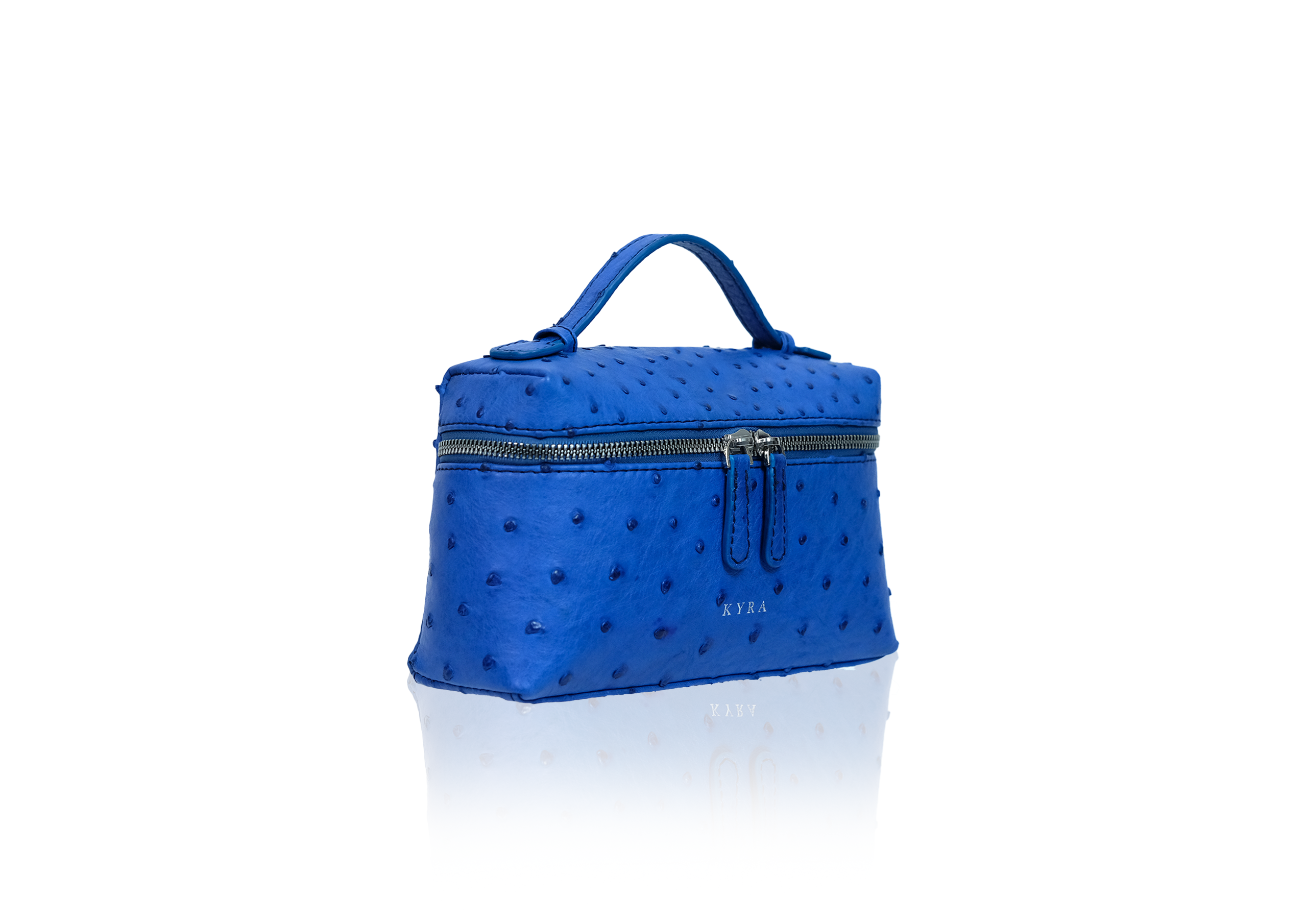 Picco Bag in Ostrich Leather - Electric Blue - Image 2